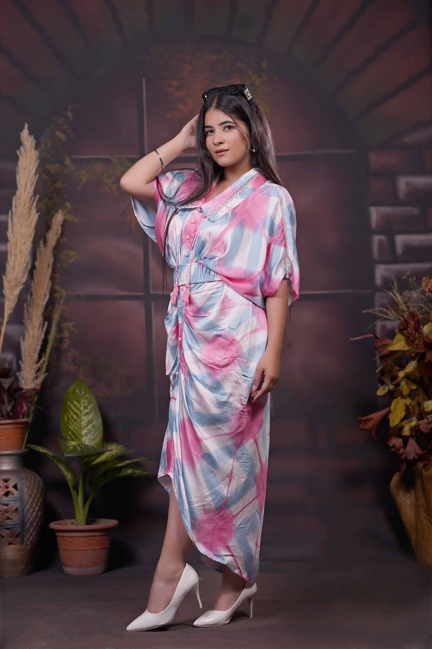 Cotton Candy Draped Dress