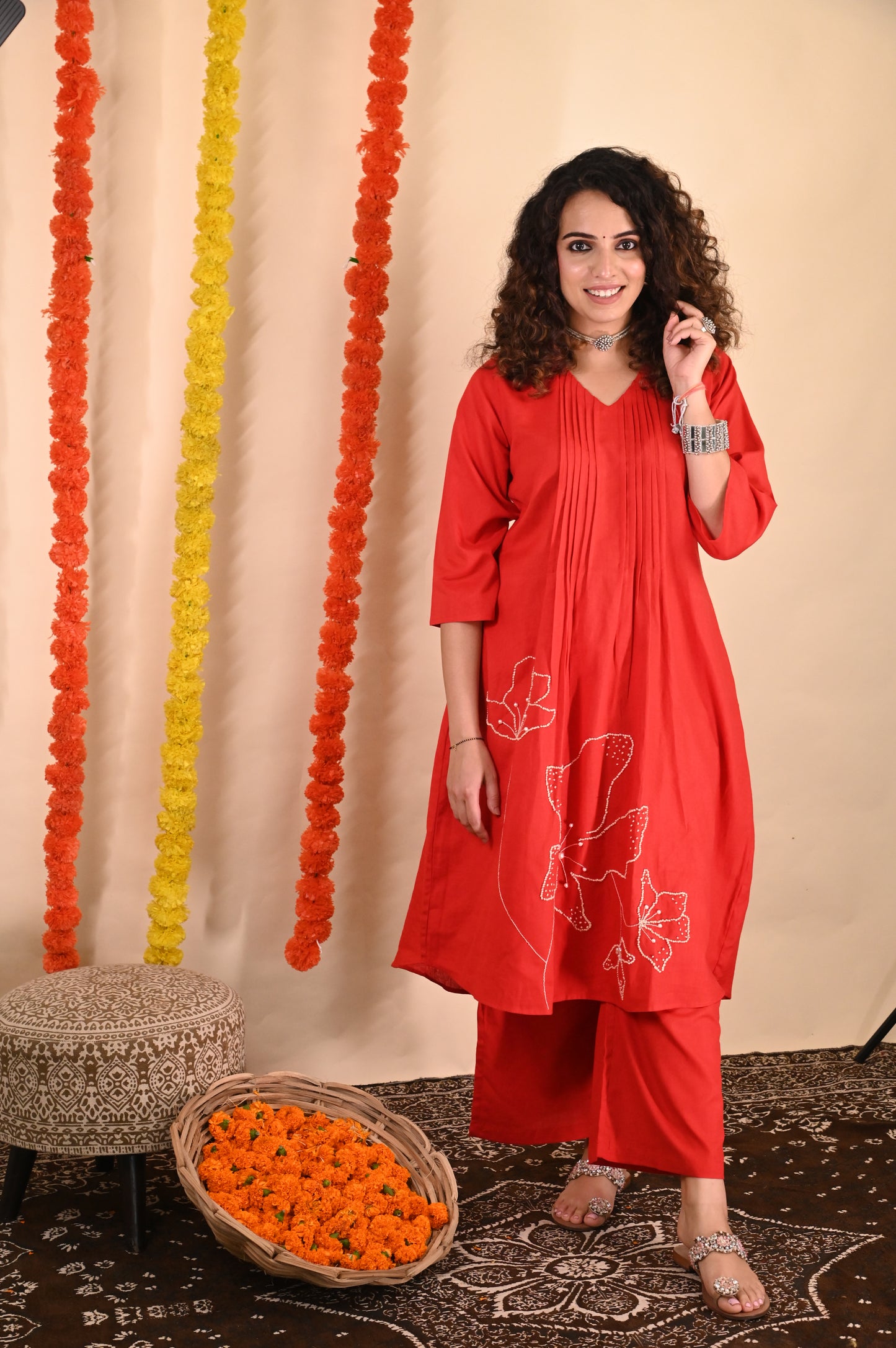 Basant ka mausam- Linen Kurti set