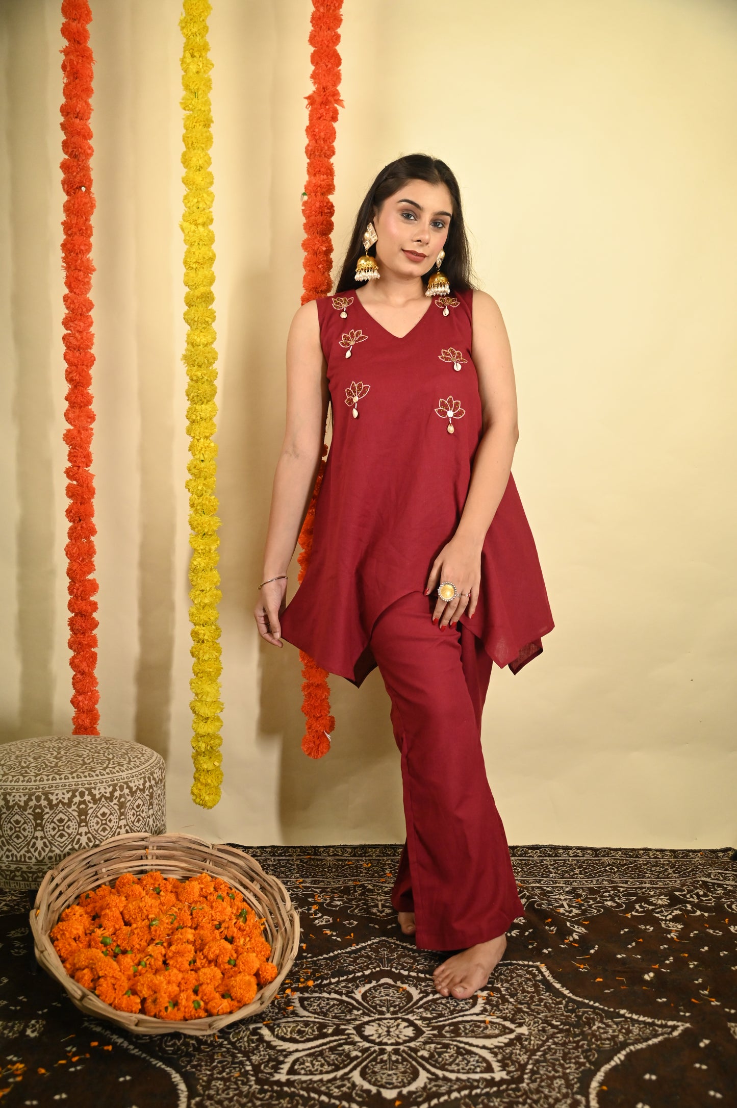 Kamal ke Phool - Linen Co-ord ( set of 2)