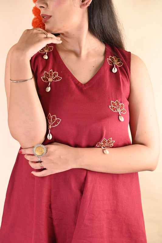 Kamal ke Phool - Linen Co-ord ( set of 2)