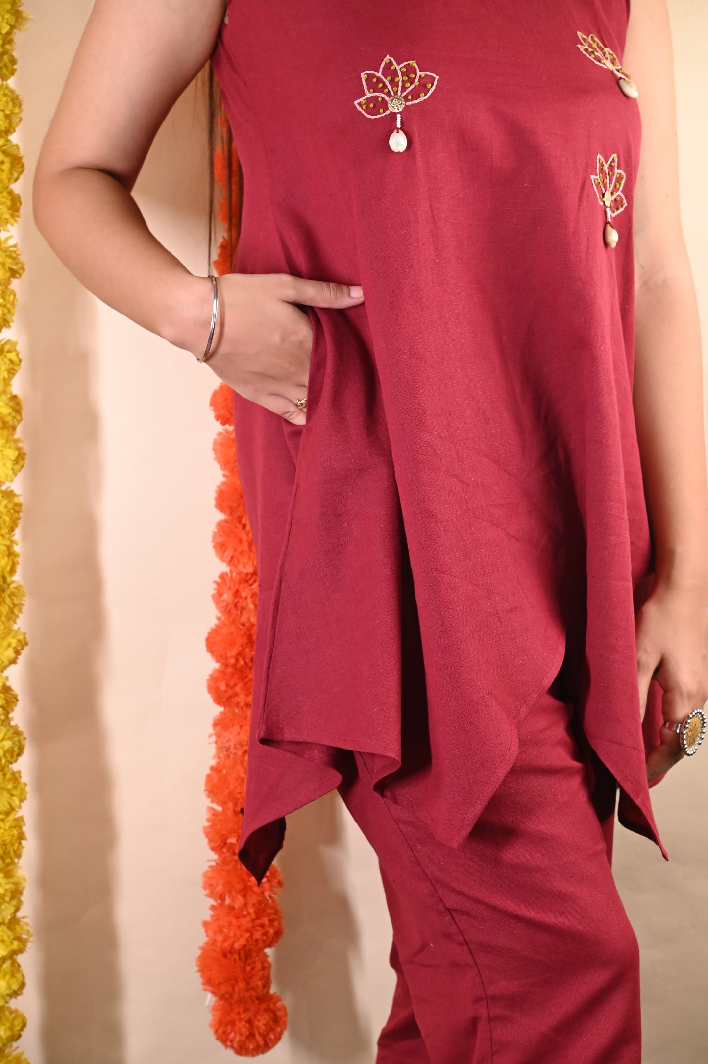 Kamal ke Phool - Linen Co-ord ( set of 2)