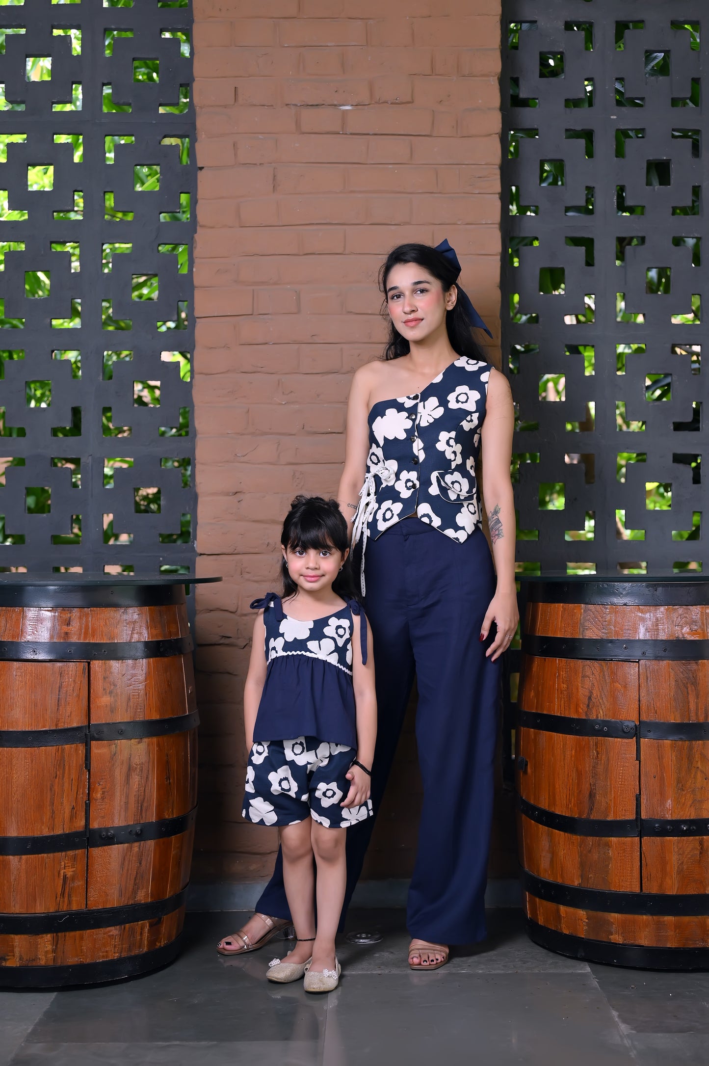 Floral Linen- Mom Daughter and Father set