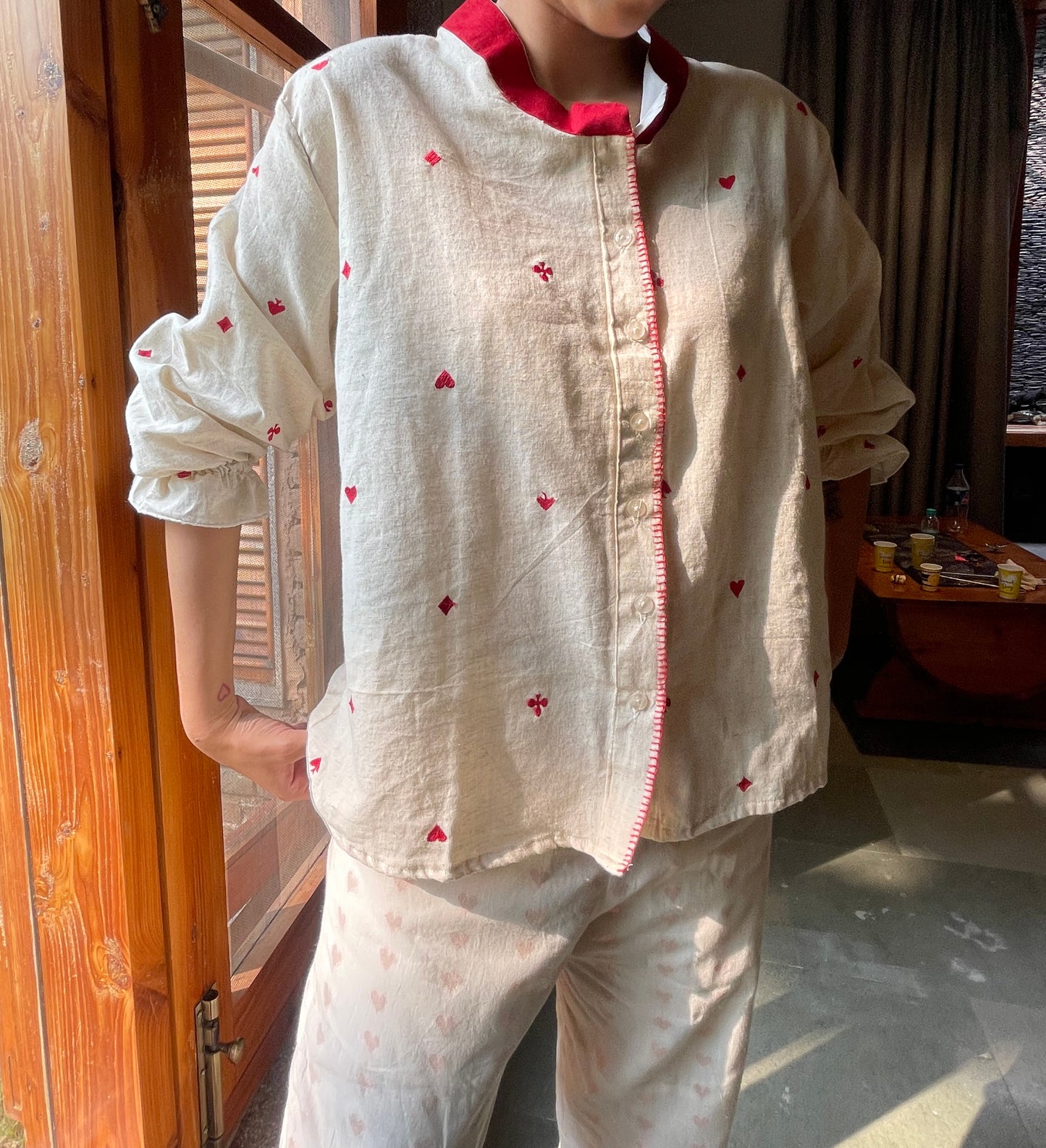 Queen of Reds Linen shirt