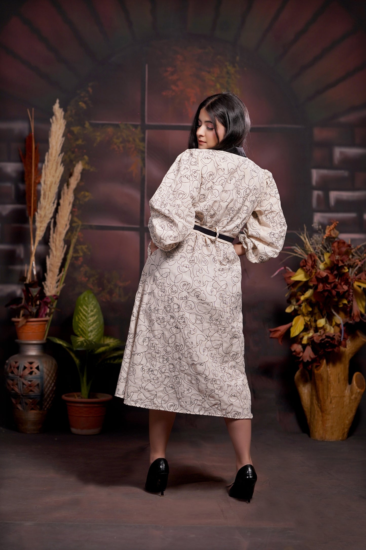 Lino Art Maxi Dress