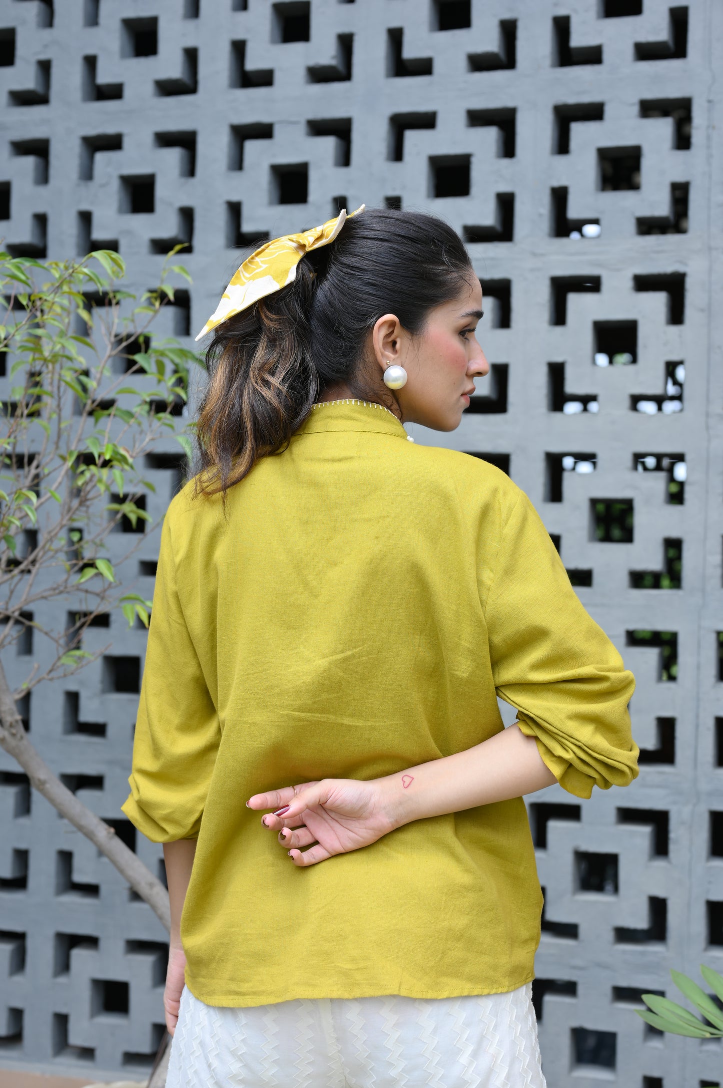 Mustard Sauce Linen Shirt